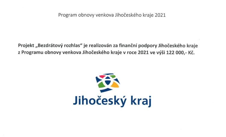 Program obnovy venkova JČK 2021 - projekt Bezdrátový rozhlas v Neplachově.JPG